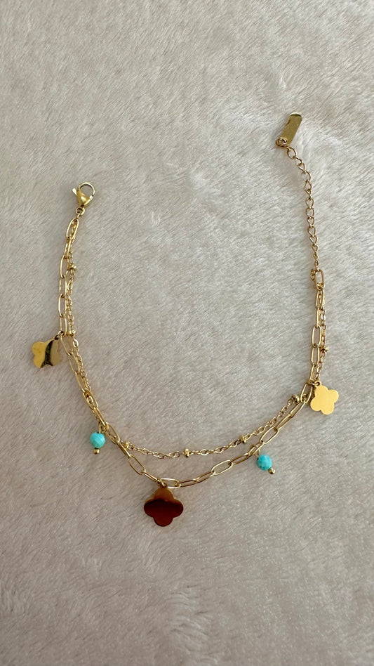 Bracelet double rang TRÈFLE