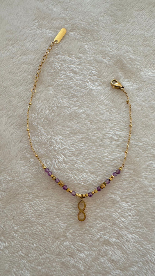 Bracelet améthyste INFINITY