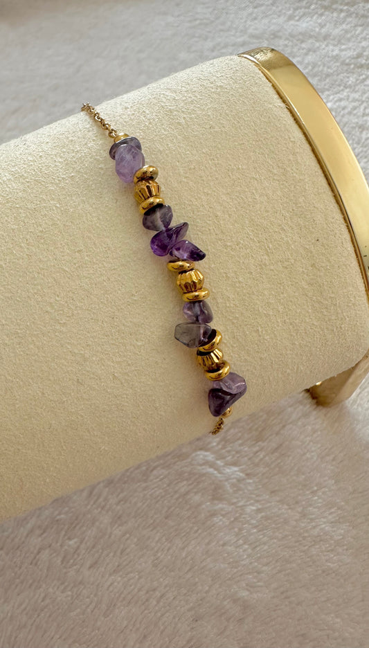 Bracelet perlé AMÉTHYSTE