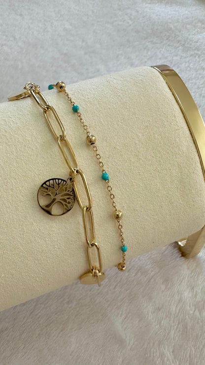 Bracelet double rang RACYNA