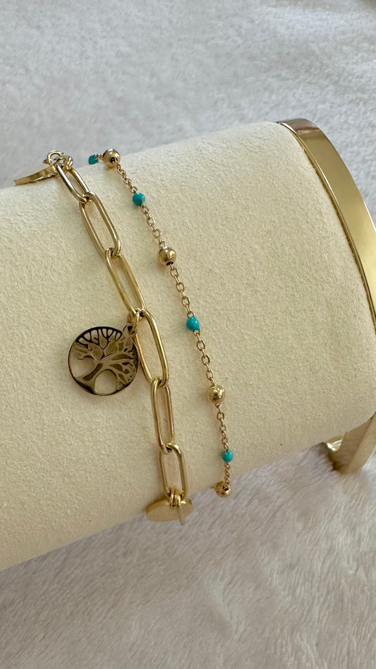 Bracelet double rang RACYNA