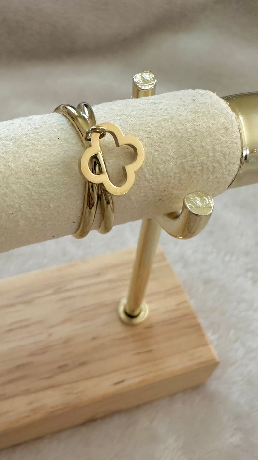 Bague breloque TREFLE