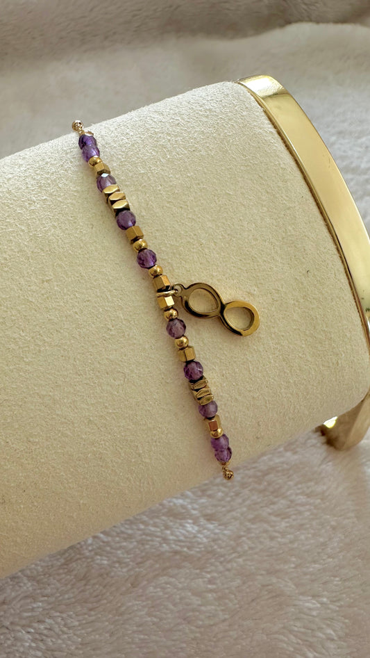 Bracelet améthyste INFINITY
