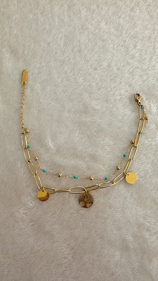Bracelet double rang RACYNA